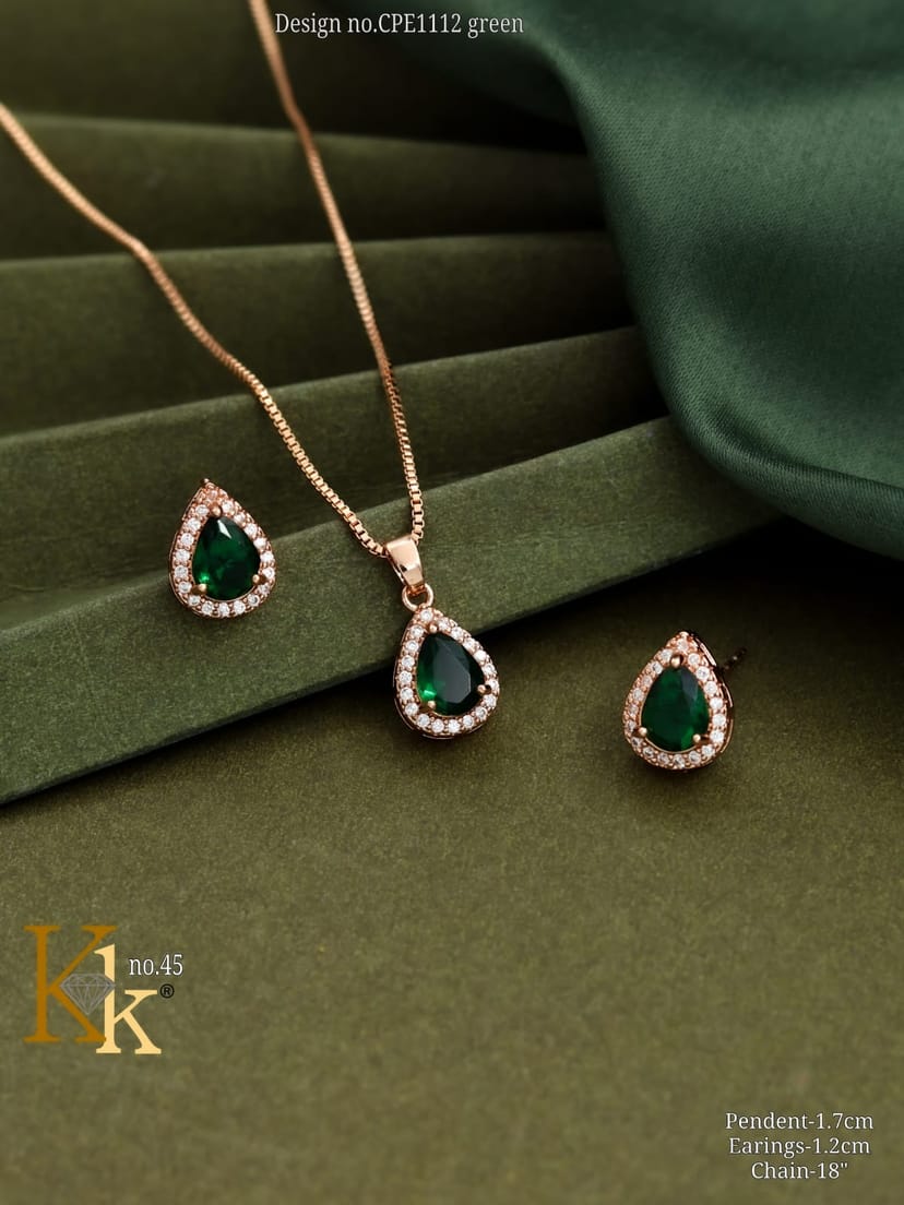 KK ROSEGOLD CHAIN PENDANT SET - Image 1