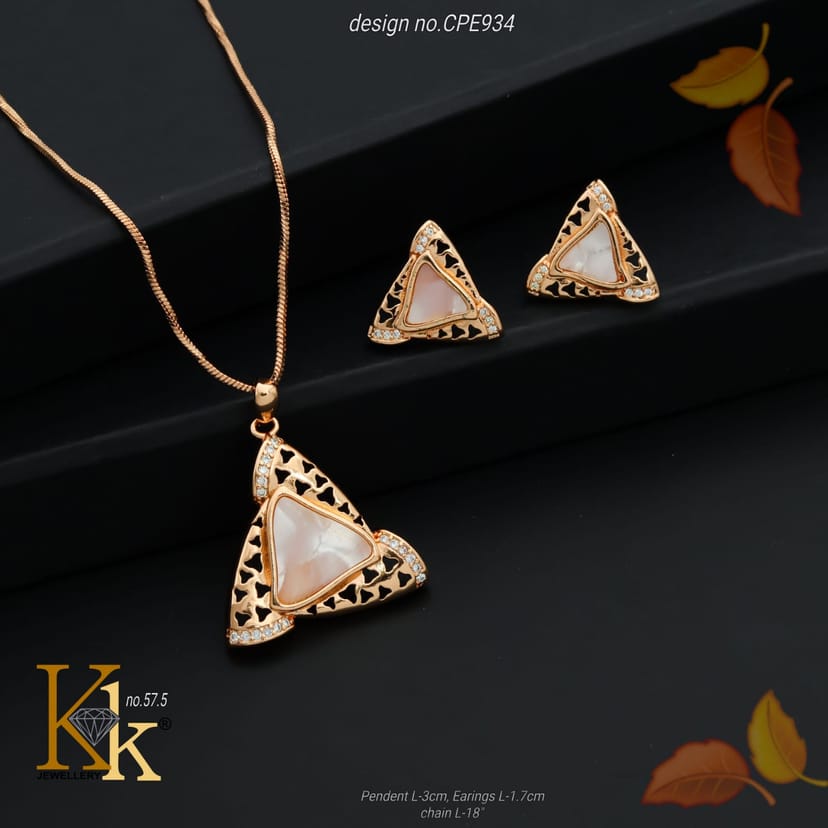 KK ROSEGOLD CHAIN PENDANT SET - Image 1