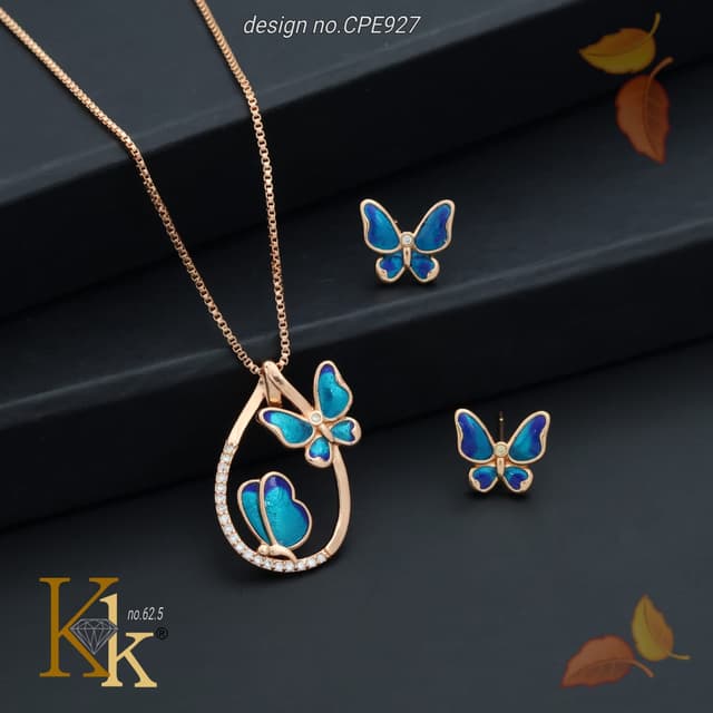 KK ROSEGOLD CHAIN PENDANT SET
