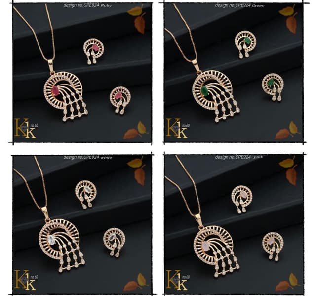 KK ROSEGOLD CHAIN PENDANT SET