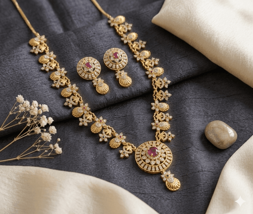 AD GOLD NECKLACE SET