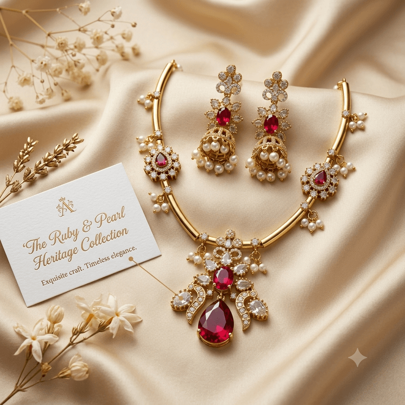 AD CZ NECKLACE SET